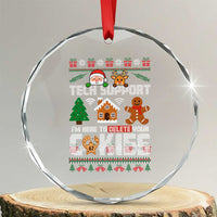 Funny Tech Support Christmas Crystal Glass Ornament I Am Here To Delete Your Cookies - Wonder Print Shop