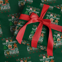Funny Tech Support Christmas Wrapping Paper Roll I Am Here To Delete Your Cookies - Wonder Print Shop