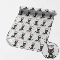 Funny Tennis Cat Gift Wrapping Paper Roll Because Murder Is Wrong - Wonder Print Shop