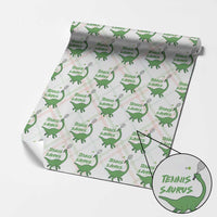 Funny Tennis Dinosaur Tennis Lover Wrapping Paper Roll Gift For Tennis Fans - Wonder Print Shop