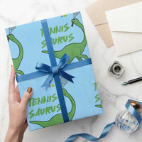 Funny Tennis Dinosaur Tennis Lover Wrapping Paper Roll Gift For Tennis Fans - Wonder Print Shop