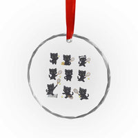 Funny Tennis Game Day Cat Crystal Glass Ornament Tennis Player Gift - Wonder Print Shop