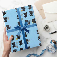 Funny Tennis Game Day Cat Wrapping Paper Roll Tennis Player Gift - Wonder Print Shop