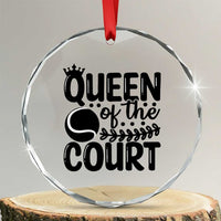 Funny Tennis Lover Gift Crystal Glass Ornament Queen Of The Court - Wonder Print Shop