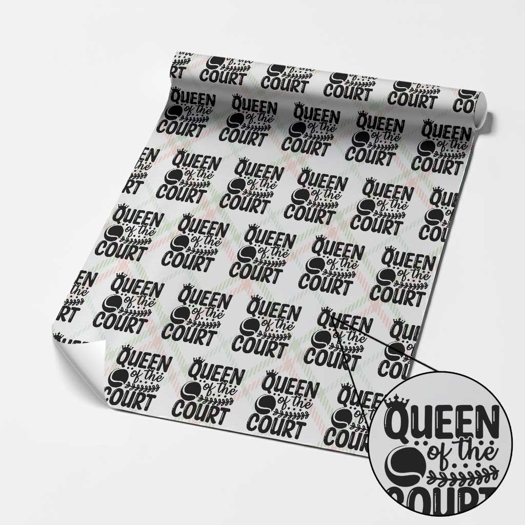 Funny Tennis Lover Gift Wrapping Paper Roll Queen Of The Court - Wonder Print Shop