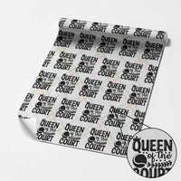 Funny Tennis Lover Gift Wrapping Paper Roll Queen Of The Court - Wonder Print Shop