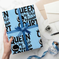 Funny Tennis Lover Gift Wrapping Paper Roll Queen Of The Court - Wonder Print Shop