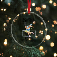 Funny Tennis Quote Crystal Glass Ornament Grandma Is My Name Tennis Is My Game - Wonder Print Shop
