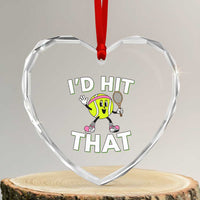 Funny Tennis Quote Heart Crystal Glass Ornament Id Hit That - Wonder Print Shop