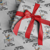 Funny Tennis Quote Wrapping Paper Roll Grandma Is My Name Tennis Is My Game - Wonder Print Shop