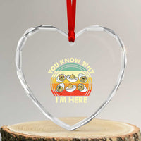 Funny Thanksgiving Deviled Eggs Heart Crystal Glass Ornament You Know Why I Am Here Easter Day - Wonder Print Shop