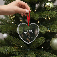 Funny Thanksgiving Oh Snap Heart Crystal Glass Ornament Turkey Wishbone - Wonder Print Shop