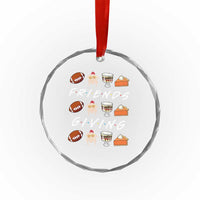 Funny Thanksgiving Thankful Friends Giving Party Crystal Glass Ornament - Wonder Print Shop