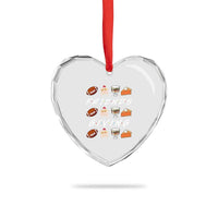 Funny Thanksgiving Thankful Friends Giving Party Heart Crystal Glass Ornament - Wonder Print Shop
