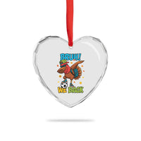 Funny Thanksgiving Turkey Heart Crystal Glass Ornament Bruh We Back To School - Wonder Print Shop