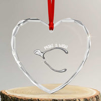 Funny Thanksgiving Turkey Wishbone Heart Crystal Glass Ornament Make A Wish Chicken Turkey - Wonder Print Shop
