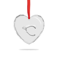 Funny Thanksgiving Turkey Wishbone Heart Crystal Glass Ornament Make A Wish Chicken Turkey - Wonder Print Shop