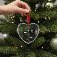 Funny Thanksgiving Turkey Wishbone Heart Crystal Glass Ornament Make A Wish Chicken Turkey - Wonder Print Shop