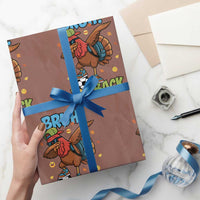 Funny Thanksgiving Turkey Wrapping Paper Roll Bruh We Back To School - Wonder Print Shop