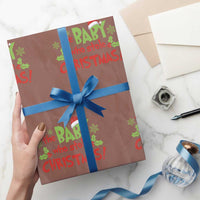 Funny The Baby Who Stole Christmas Wrapping Paper Roll First Xmas Santa Hat Mistletoe - Wonder Print Shop
