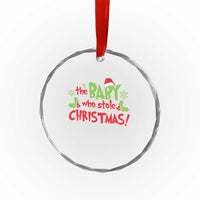 Funny The Baby Who Stole Xmas Crystal Glass Ornament First Xmas Santa Hat Mistletoe TS11