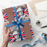 Funny The Colonies Are Quite Rowdy This Evening Wrapping Paper Roll Queen 4th Of July - Wonder Print Shop