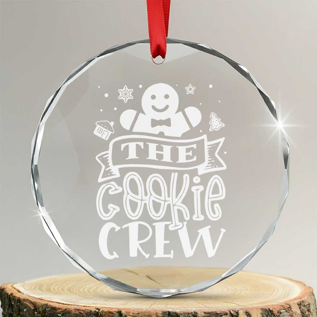Funny The Cookie Crew Crystal Glass Ornament Christmas Baking Team Gingerbread TS11