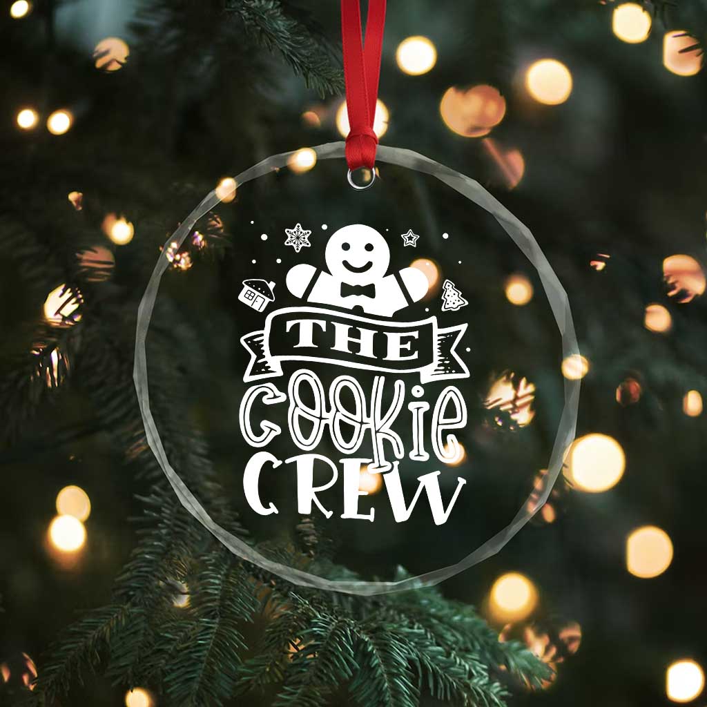 Funny The Cookie Crew Crystal Glass Ornament Christmas Baking Team Gingerbread TS11