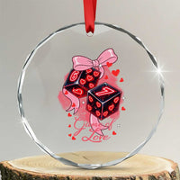 Funny The Game Of Love Six Seven Dice Meme Crystal Glass Ornament