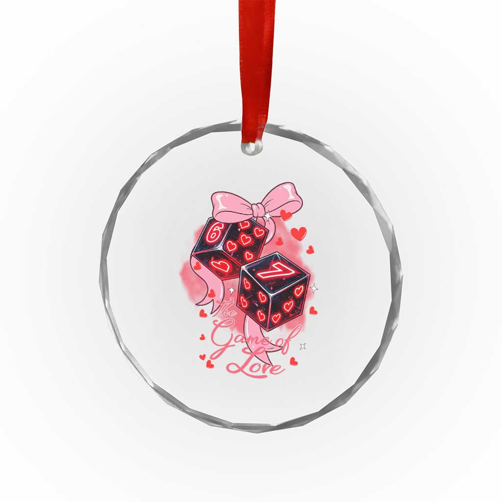 Funny The Game Of Love Six Seven Dice Meme Crystal Glass Ornament