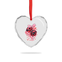 Funny The Game Of Love Six Seven Dice Meme Heart Crystal Glass Ornament