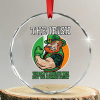 Funny The Irish We Don't Always Win But We Always Fight Crystal Glass Ornament - Wonder Print Shop