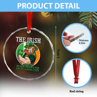 Funny The Irish We Don't Always Win But We Always Fight Crystal Glass Ornament - Wonder Print Shop