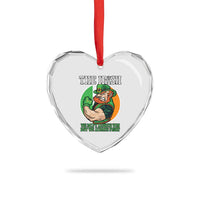 Funny The Irish We Don't Always Win But We Always Fight Heart Crystal Glass Ornament - Wonder Print Shop