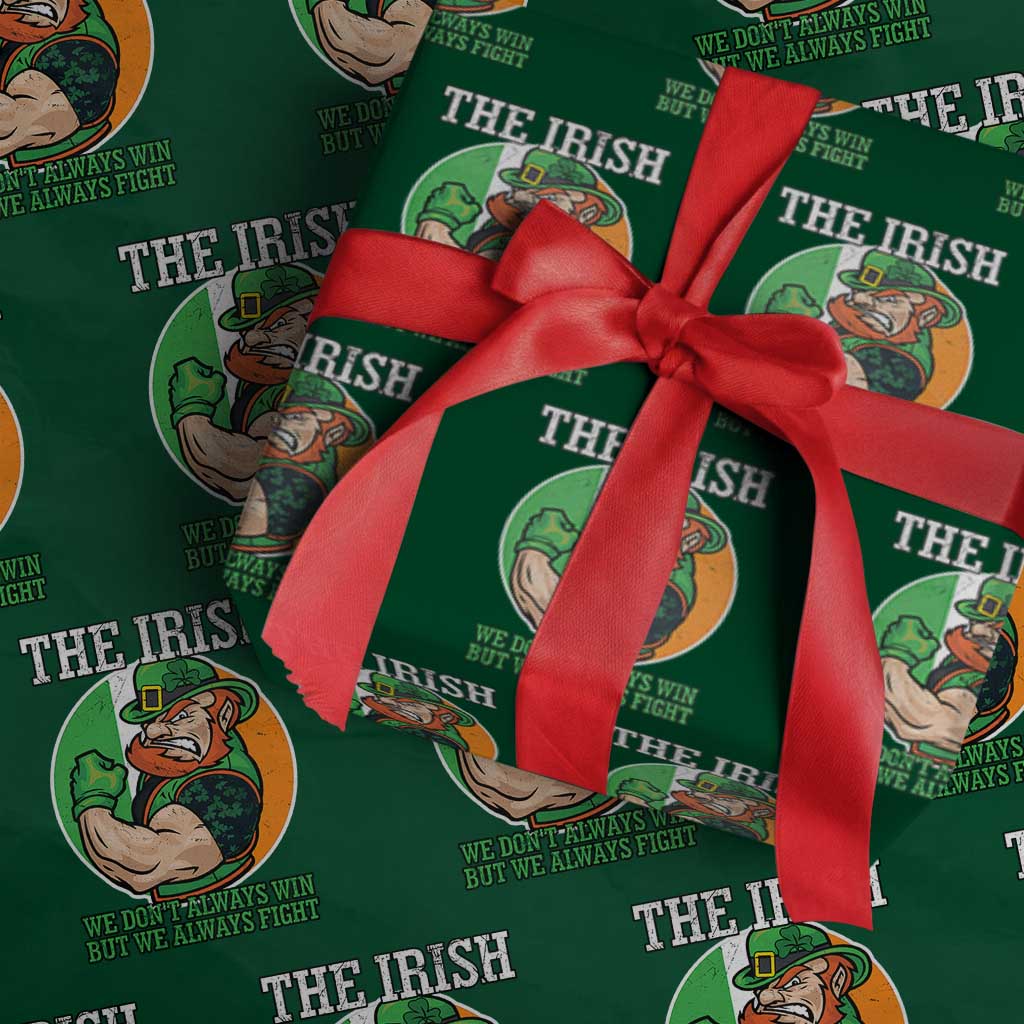 Funny The Irish We Don't Always Win But We Always Fight Wrapping Paper Roll - Wonder Print Shop