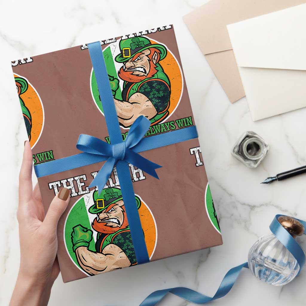 Funny The Irish We Don't Always Win But We Always Fight Wrapping Paper Roll - Wonder Print Shop