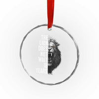 Funny The Lion Does Not Wait 18 Years Crystal Glass Ornament Lion Meme Gen Z Alpha - Wonder Print Shop