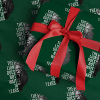 Funny The Lion Does Not Wait 18 Years Wrapping Paper Roll Lion Meme Gen Z Alpha - Wonder Print Shop