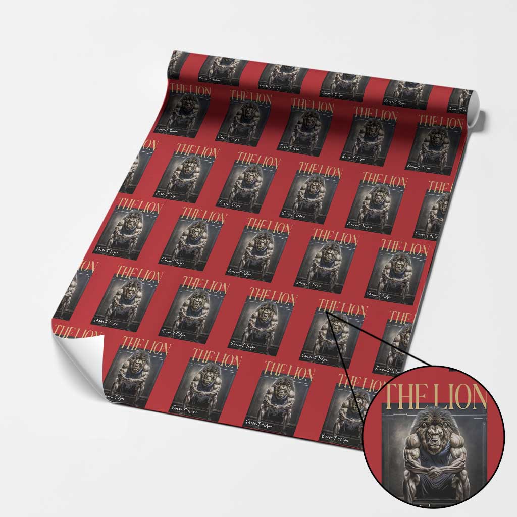 Funny The Lion Doesnt Wipe Wrapping Paper Roll Gen Z Joke Brainrot Raunchy Meme