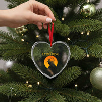 Funny The Lying King Long Nose Silhouette Heart Crystal Glass Ornament Vintage Political Satire Statement Gift