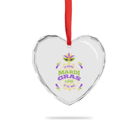 Funny The Original Mardi Gras Mobile Alabama Est 1703 Heart Crystal Glass Ornament
