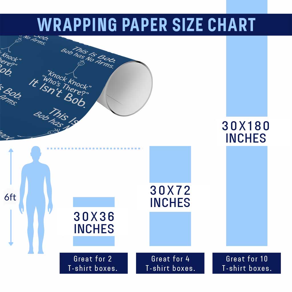 Funny This is Bob Knock Knock Joke Wrapping Paper Roll - Wonder Print Shop