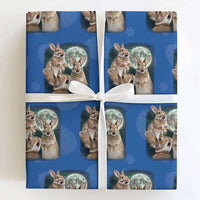 Funny Three Bunny Moon Humorous Rabbit Meme Wrapping Paper Roll