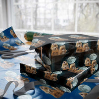 Funny Three Groundhog Meme Wrapping Paper Roll Woodchucks Under The Moon - Wonder Print Shop
