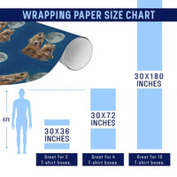 Funny Three Groundhog Meme Wrapping Paper Roll Woodchucks Under The Moon - Wonder Print Shop