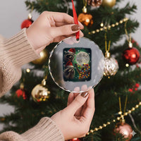 Funny Three Raccoons With The Moon Christmas Crystal Glass Ornament Santa Sleigh - Wonder Print Shop