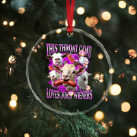 Funny Throat Goat Crystal Glass Ornament Swallows Juicy Wieners Inappropriate Adult TS10