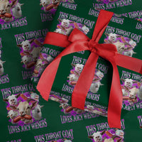Funny Throat Goat Wrapping Paper Roll Swallows Juicy Wieners Inappropriate Adult - Wonder Print Shop