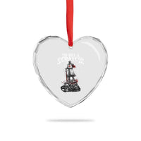 Funny Tis But A Scratch Medieval Warrior Knight Heart Crystal Glass Ornament Funny Gift Sarcastic Quote