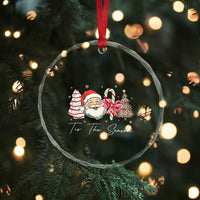 Funny Tis The Season Christmas Crystal Glass Ornament Xmas Holiday Family Matching Santa Xmas Tree - Wonder Print Shop